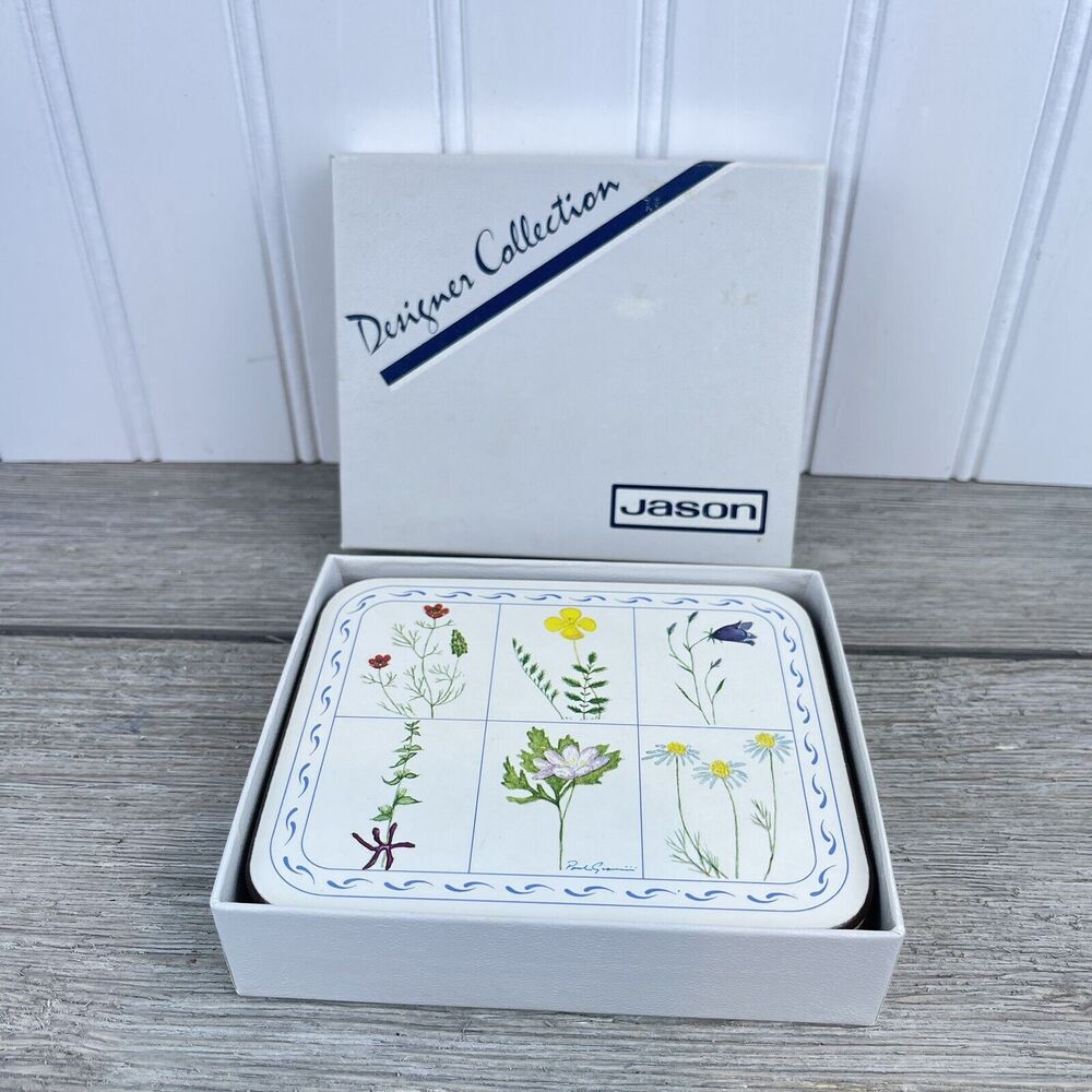 Jason Designer Collection Coasters (6) Flower Box Pattern New Zealand Vi…